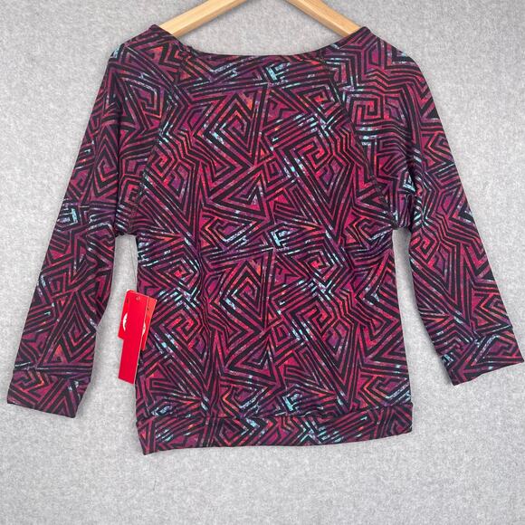 J1016 NWT 3/4 Sleeve Abstract Top Size Small - Picture 5 of 7